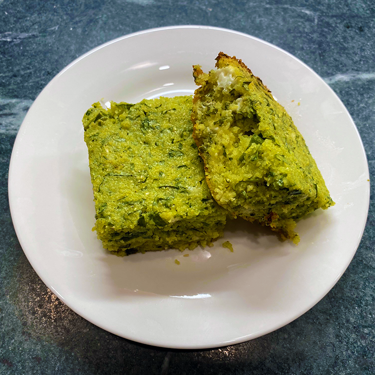 Albanian “Leqenik”: Cornmeal Pie with Spinach and Cheese